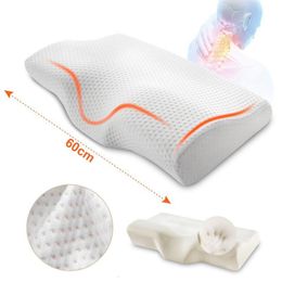 Pillow Memory Foam Bed Orthopaedic Neck Protection Slow Rebound Butterfly Shaped Health Cervical 230901