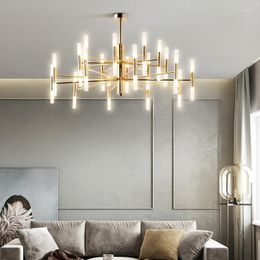 Pendant Lamps Post Modern Simple Living Room Nordic Grand Villa El Dining Bedroom Study Light Luxury Chandelier