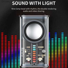 Portable Speakers K07/D12/V8 Transparent Mecha Wireless Bluetooth Speaker Portable Mini Subwoofer Support 3D Surround Sound TWS Audio Loudspeaker Q230904