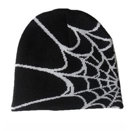 Feanie/caveira Caps Spider Web Hat Y2K Knit Feanie Hat Spider Web Sapanie Hat Baggy Slouchy Beanie Skull Hat Y2K Sinicói Size