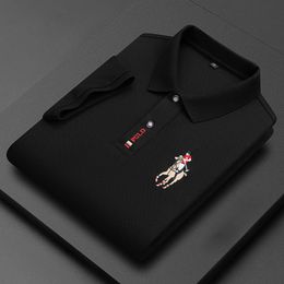 Men's Polos 7 ColorsSummer Polo Shirt Embroidery Trend Slim Fit Quick Dry Short Sleeve Tshirts Fashion Top Tees 230901