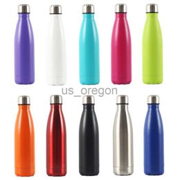 Thermoses 500ml Double Wall Stainles Steel Water Bottle Thermos Bottle Keep Hot and Cold Insulated Vacuum Flask Sport x0904