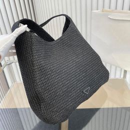 Top Straw Fashion Bags Designer Bag Woman Crochet Tote Bag Luxury Handbag Summer Shopping Purse Totes Shoulder Handbags Triangle