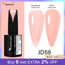 Nail Polish Venalisa 15ml Gel Polish Jelly Colour Manicure Formula Matt Top Coat Luxury Soak Off UV LED Colourful Nail Gel Lacquer 230901