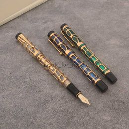 Fountain Pens JINHAO 100 Fountain Pen Calligraphy Hollow out Pen Spin Golden EF F M Nib Business Office School Supplies Ink Pens HKD230904