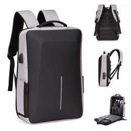 Backpack Anti Theft Lock Business Laptop Bag Waterproof USB Charging 15.6 Inch Daypack Impact Protection