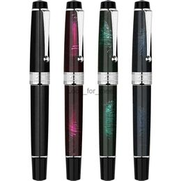 Fountain Pens MAJOHN T5 Piston Fountain Pen Fireworks Metal Iridium Ef/F/M Nib Large Capacity Writing Office Gift Ink Pen With Original Box HKD230904