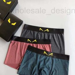 Underpants Designer Mens Underwear Ice Silk Quadrangle Pants Flat Corner Traceless Boxers Trendy Little Monster Eyes Thin Quick Drying Antibacterial Breathable