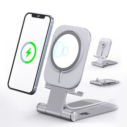Yiliju Phone Stand for Magsafe Charger Adjustable Aluminum Desktop Phone Holder for Apple iPhone 14 Plus 13 12 Mini/Pro Max/Pro
