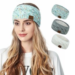 Womens Winter Headbands Fuzzy Fleece Lined Ear Warmer Cable Knit Thick Warm Crochet Headband Gifts 12 Colours For Women