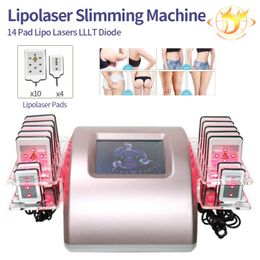Slimming Machine Bioficesmart 635Nm-650Nm Lipo 14 Pads 635Nm 650Nmslimming Machine 5 Mw Fat Burner Device For Fat Reduction