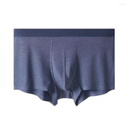 Underpants Sexy Men Boxers Seamless Soft Trunks Smooth Thin Breath Briefs Bugle Pouch Underwear Solid Casual Swim Shorts