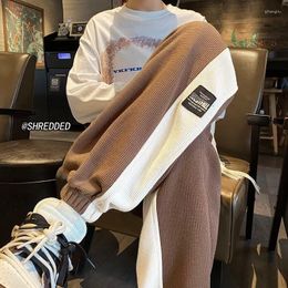 Men's Pants Autumn Sweatpants Men Baggy Leisure Korean Fashion Streetwear Sporty Side Striped Hip Hop Chic Teens Long Trousers