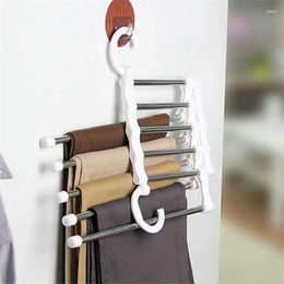 Hangers 2pcs Folding Magic Cascading Pants Hook Stainless Steel Trousers Clothes Organizer Closet Jeans Scarf Storage Rack