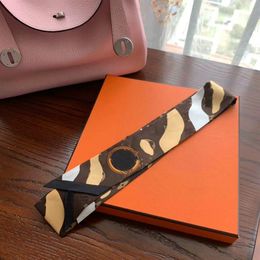 Fashion Multifunction Print Scarf For Handbags Handle colors Head wrap scarfs Ribbon Women's turban triangle headband Silk Sc2045