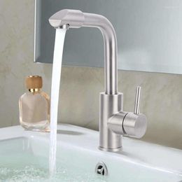 Bathroom Sink Faucets G1/2 Stainless Steel Water Faucet 360 Degrees Rotating Single Handle Basin Tap