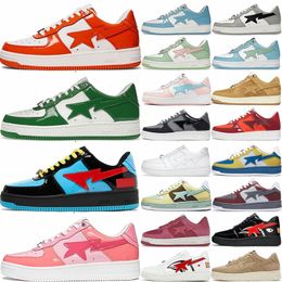 Wholesale 2024 New Sk8 Sta ABC Camo Casual Shoes Fashion Women Mens Color Camo Combo Pink White Black Suede Orange Platform 3