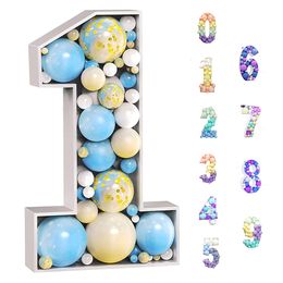 Other Event Party Supplies 93cm Giant Balloon Filling Box Birthday Decoration 18 20 Number 30 40 50 Frame Anniversary Decor 230904