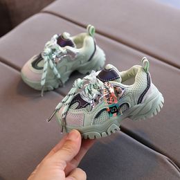 Athletic Outdoor Kids Sneakers Fashion Boys Girls Baby LaceUp Sneaker Toddler Trainers Infant Soft Shoes Children Casual Sport 230901