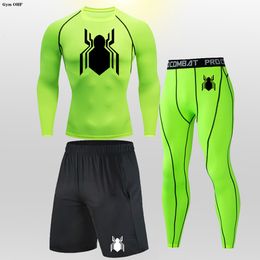 Other Sporting Goods Compression Suit Soccer Outdoors Running Set Men Tracksuit Superhero Sportswear Men Suits Gym Jogging Training Clothes Rashguard 230904