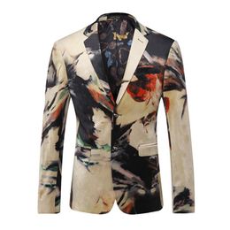 Blazer Men 2017 Designer Colorful Mens Blazer Jacket Italian Suits Brands Fancy Suits For Men Party Prom Wedding Dress Q202242g