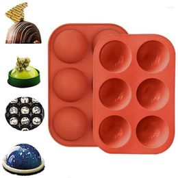 Baking Moulds 2023 Round Shape Cake Mould Brown Half Ball Sphere Silicone For Chocolate Dessert Mould DIY Decorating Moulds