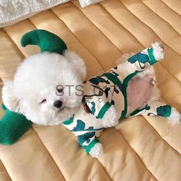 Dog Apparel 2023 Puppy Green Dinosaur Clothes Summer Thin Dog Vest Four-legged Breathable Pullover Soft Pet Clothes Dog Products x0904