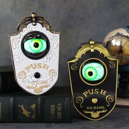 Other Event Party Supplies Halloween One Eyed Doorbell Haunted Decoration Horror Props Glowing Door Hanging Doorbell Eyeball Bell Holiday Decor 230904