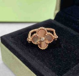 2023 Luxury quality charm punk band ring with different side red agate in 18k rose gold plated have stamp box PS7589B