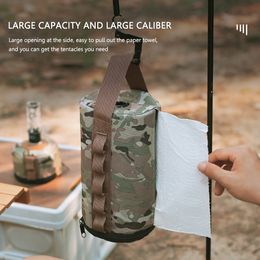 Outdoor Bags Camping Paper Box Kitchen Paper Storage Bag Hangable Paper Drawer Middle Perforated Paper Towel Kitchen Tissue Box 230904