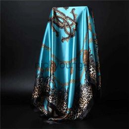 Pendant Scarves 90*90cm Fashion Scarves for Women Shawl Print Silk Satin Hijab Scarf Female Bandana Luxury Brand Square Shawls Scarfs For Ladies x0904