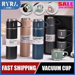 Thermoses Vacuum Insulated Cups With Handle Stainless Steel Thermos Flask Bpa Free Leakproof Drinkware Thermos Tumbler Box Bottle 500ml x0904