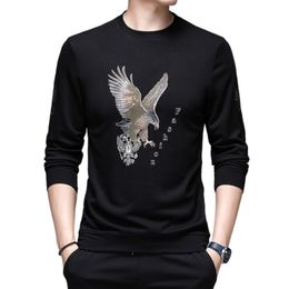 Men's Polos Fashion Casual Long Sleeve Pullover Breathable Knitted Soft VNeck Business Tops 230901