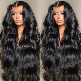 Synthetic Wigs 200 Density Body Wave Transparent 13x4 Lace Front Human Hair Wigs 28 30 Inch Water Wave Remy HD 4x4 Frontal Wig For Black Women 230901