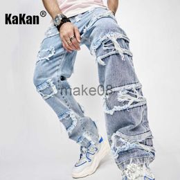 Men's Jeans Kakan European and American New Vintage Casual Jeans Men's Wear High Street Wide Leg Pants Trendy Loose Long Jeans K092010 J230904