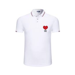 Fashion Brand high quality Men Cotton lapel Polo shirt Summer Short Sleeve love T-Shirts heart shape women Top business Casual 202242m