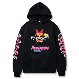 Men's Hoodies Sweatshirts Cartoon The p-Powerpuff Girls Printed Menwomen Hoodie Long Sleeve Sweatshirt 230901