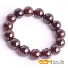 Charm Bracelets Natural Garnet Stone Beads Bracelet: 6mm To 12mm Bracelet DIY Jewelry For Women Gift