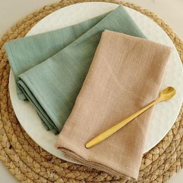 Table Napkin Cotton Placemat Square Handkerchief Tableware Mat Dinnerware Dish Cleaning Towels Kitchen Decoration Accessories