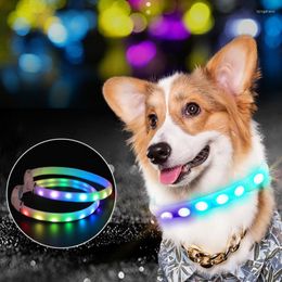 Dog Collars Led Collar Light Anti-lost For Dogs Puppies Pet Durable Luminous Necklace Flashing Lights Pets Accessories
