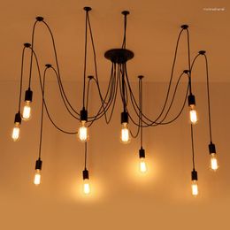 Pendant Lamps Retro Industrial Style Loft Light Lamp Suspended Lighting For Dining Room Living Bar Coffee Shop Black