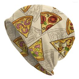 Berets Bonnet Hat For Men Women Slice Pizza Pepperoni Knitted Beanies Soft Turban Hip Hop Beanie