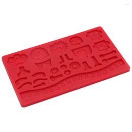 Baking Moulds Moldes De Silicona Cocina Fondant 3D Mould Robot Shaped Cake Decorating Tools Silicone Lace Mats