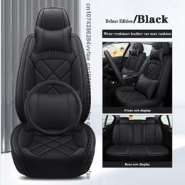 Car Seat Covers Full Coverage 5Seats Cover Linen Flax Style Auto Protector Pad Universal Accessories Interiors Detail