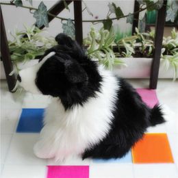 Stuffed Plush Animals 32cm Lifelike Border Plush Toys Soft Puppy Stuffed Animal Dolls Real Life Dog Plush Toys For Kids Gifts