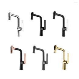 Kitchen Faucets Fashion Brass Sink Faucet Pull Out Cold Water Tap Est Luxury Copper One Handle Hole