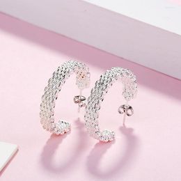 Stud Earrings VENTFILLE 925 Sterling Silver Fashion Earring For Women Round Christmas Gift Party Wedding Jewellery Wholesale