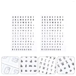 Storage Bottles 2 Pcs Letter Transparent Stamp Cake Clear Stamps Decoration Scrapbook Embossing Supplies Alphabet Plastic Seal DIY Rubber