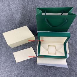 Top gift box dark green wooden watch box M size box without brochure card label watch box308d
