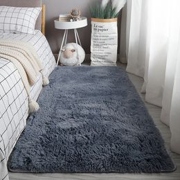 Carpets 14 Colors Plush Fur Carpet Soft Long Hair Imitation Wool Pad Rugs Bedroom Bedside Floor Mat Sofa Cushion Living Room White 230905